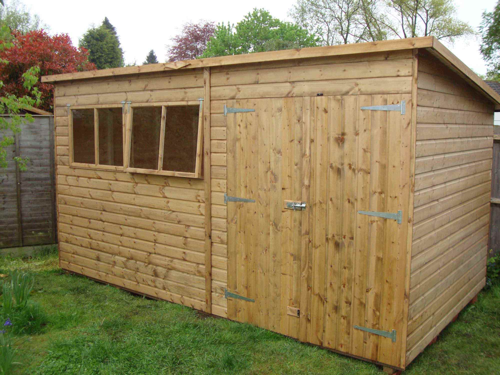 10 x 6 premium tongue and groove pent shed - single door