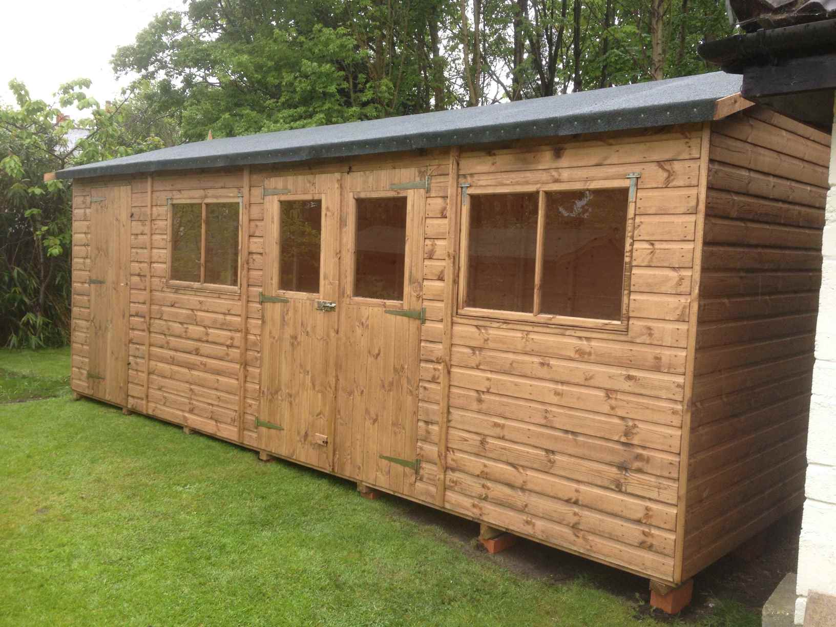 Double Garage Doors - MB Garden Building