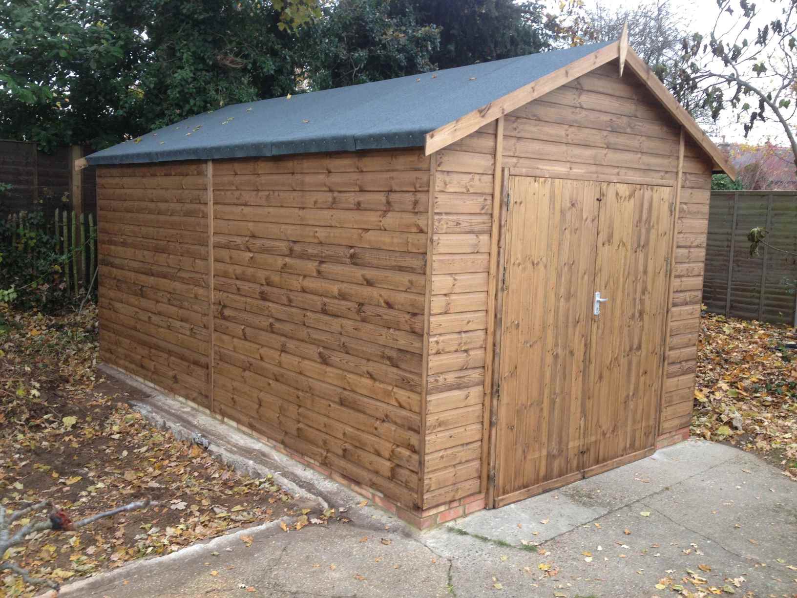 double garage doors - mb garden building